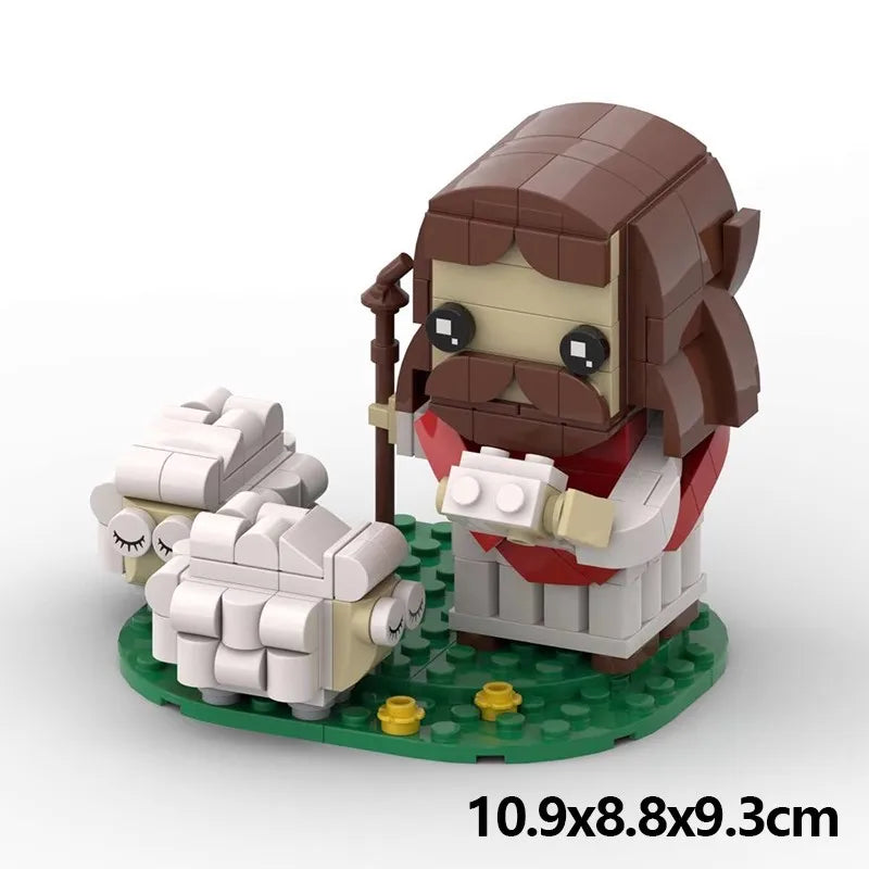 Bricklink Ideas Figures Classic Christianity God Shepherd Jesus Crux Brickheadz Sets Building Blocks Kid Toys Christmas Gift