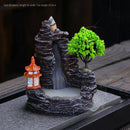 2024 Resin Reflux Incense Burner Tower Sandalwood Decoration Home Indoor Aromatherapy Mosquito Repellent Incense Burner Ornament