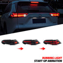 LED Tail Lights for Toyota RAV4 2019-2023 Start-up Animation Sequential Turn Signal Rear Lamps Assembly