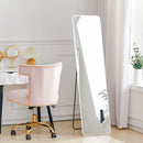 Silver White Modern Rectangular Metal Freestanding Mirrors for Bathroom, Bedroom, Living Room, Hallway Decoration