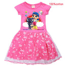 Cartoon True and The Rainbow Kingdom Costume Baby Girls Cute Summer Dress Kids Wedding Party Dress-up Children Princess Vestidos