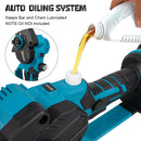 Gisam 8 Inch Brushless Electric Chainsaw Cordless Electric Saw Woodworking Garden Pruning Saw Tool For Makita 18V Battery Pins