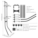SucceBuy 2/4 Bike Storage Rack Standing Gravity Wall Vertical Adjustable Bike Rack Garage Sturdy Steel Easy Assemble for Garage