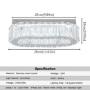 Modern Pendant Light Luxury Crystal Oval Design Led Chandelier Ceiling Lamp Nordic Hanging Fixture Living Bedroom Hotel Lustres