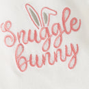 Toddler Boy Easter Bunny Jumpsuit Infant Short Sleeve Round Neck Rabbit Print Romper with Pom Pom Tail Detail