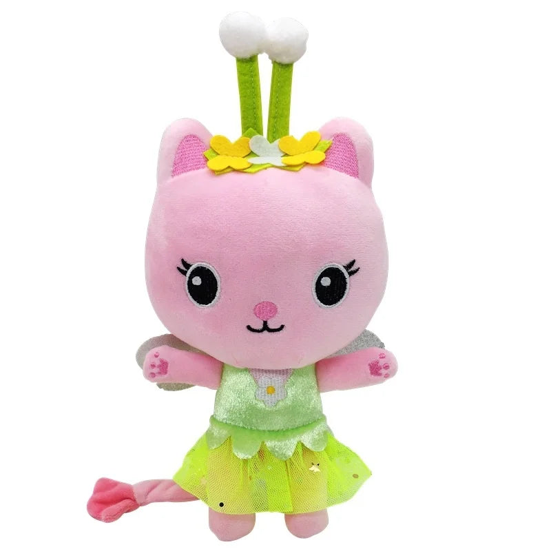 New Gabby Dollhouse Plush Toy Mercat Cartoon Stuffed Animals Smiling Cat Car Cat Hug Gaby Girl Dolls Kids Christmas Gifts