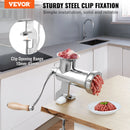 SucceBuy Manual Meat Grinder 304 Stainless Steel Hand Meat Grinder with Steel Table Clamp Meat Mincer Sausage Maker