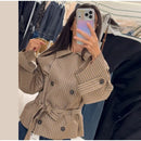 The Ashford | Plaid Double-Breasted Belted Midi Coat