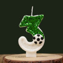 0-9 Numbers Football Cake Candle Kids Sports Theme Football Birthday Party Decoration Favors Cupcake Topper Cake Decor Supplies