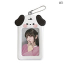 1PCS 3 Inch Photocard Holder Kawaii Kpop Photo Card Holder Keychain Ins Idol Photo Card Protector Photo Sleeves Bus Card Case