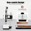 Manual Press Puncher, Multi-Purpose Max Pressure 352.74lbs Adjustable Height (0-6.3 in) for Leather Paper Fabric Soft Plastic