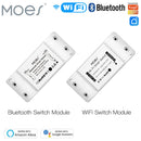 MOES DIY Bluetooth Wi-Fi Smart Light Switch  Timer Smart Life APP Wireless Remote Control Works with Alexa Google Home