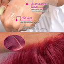 13x4 HD Body Wave 99J Burgundfarbene Echthaarperücken für Frauen 200 Dichte 13x6 Transparente Lace Frontal Perücken 42 44 Zoll