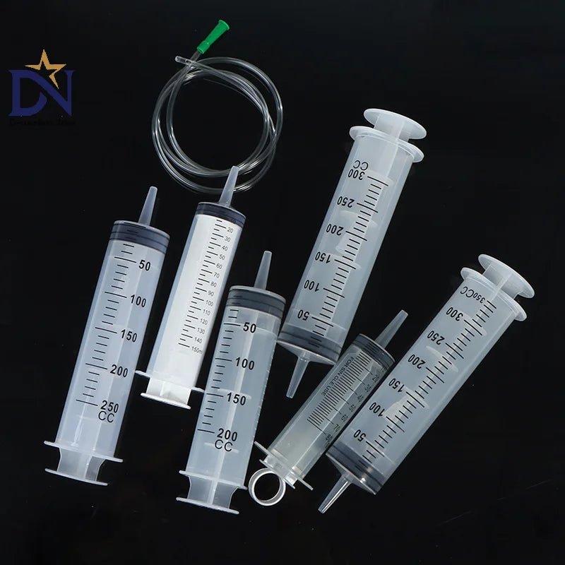 80-350ml Large Capacity Syringe Reusable Pump Measuring With Tube Feeding Ink Pumping Oil Feeding Enema Glue Filling