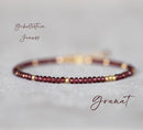 Garnet bracelet, January birthstone bracelet, Red garnet bracelet, Mothers Day present, January birthstone