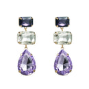 High Quality Geometric Crystal Long Waterdrop Earrings for Women Elegant Bride Wedding Ms Daily Jewelry Pendant Gift 2023 Trendy