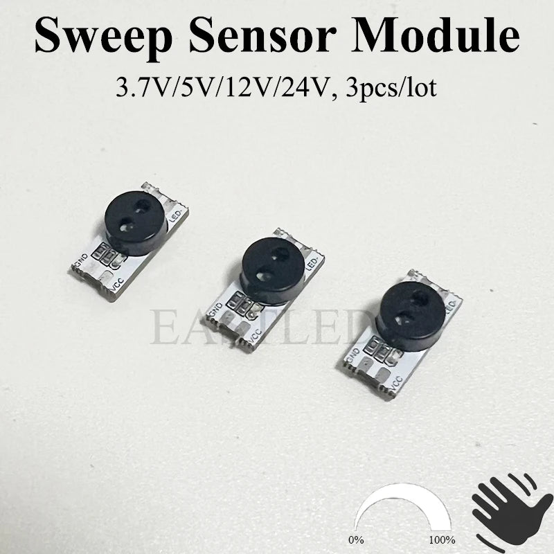 DC5V12V24V Hand Wave Sensor Switch Module Rounded Head 2A Mini Sweep Smart LED Controller for Kitchen Wardobe Cabinet LED Strip