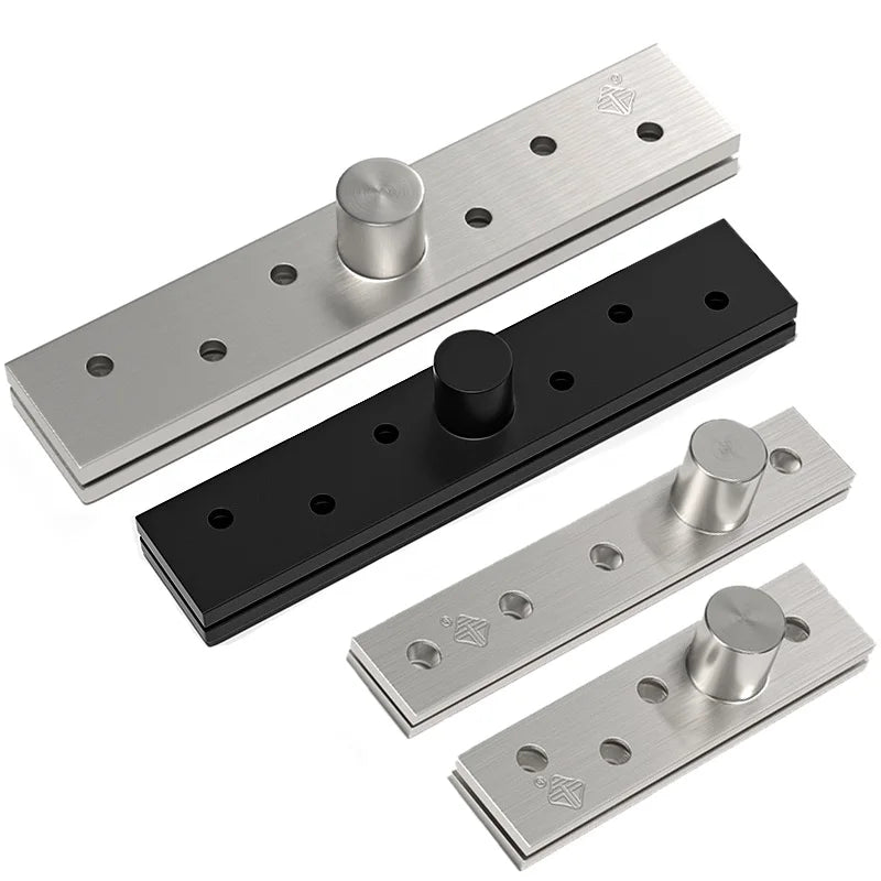 Central and Offset-Axes Rotating Hinge 360 Degree Door Pivot Hinge Concealing Up Down Shaft for Wooden Doors, Stainless Steel