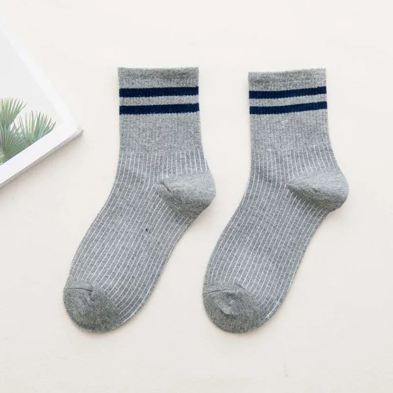 Thickness Funny Novelty Cute Cotton Loose Striped Men Long Socks Fashion Street Couple High-quality Youth Sock