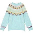 ELFSACK 2025 Winter New Arrivals Y2K Casual Loose Christmas Stripe Round Neck Sweater For Women