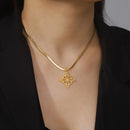Skyrim Frauen Hexenknoten Halskette Edelstahl Goldfarbe Schlangenkette Choker Amulett Wicca Hexerei Keltenknoten Schmuck Geschenk