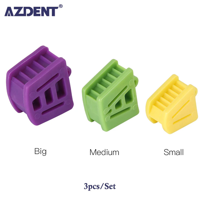 AZDENT 3 Sizes Dental Occlusal Pad Rubber Bite Opener Blocks Mouth Prop Large Medium Small Orthodontic Supplies Dentistry Tools