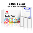 Phomemo 3 Rolls Self-adhesive Transparent Sticker Thermal Paper for T02 M02X Label Sticky DIY Photo Texts Study Notes Printing
