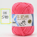 2Pcs Milk Cotton Knitting Yarn Soft Warm Yarn for Hand Knitting Worsted Crochet Threads Wool Line for Handmade