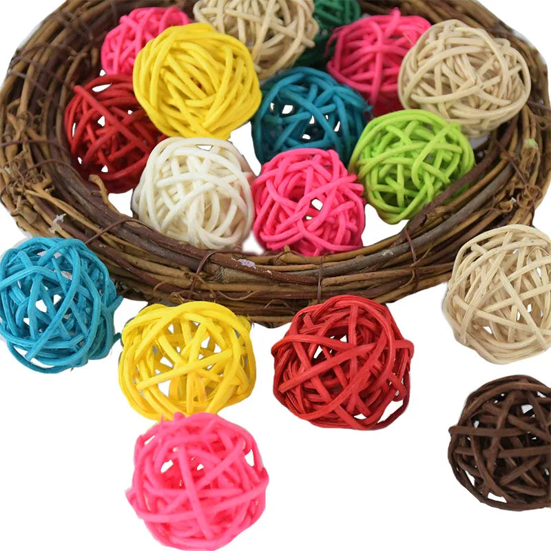 10pcs-Home Decorative Balls Rattan Craft Christmas Birthday Wedding Baby Shower Party DIY Ornament Decoraitons