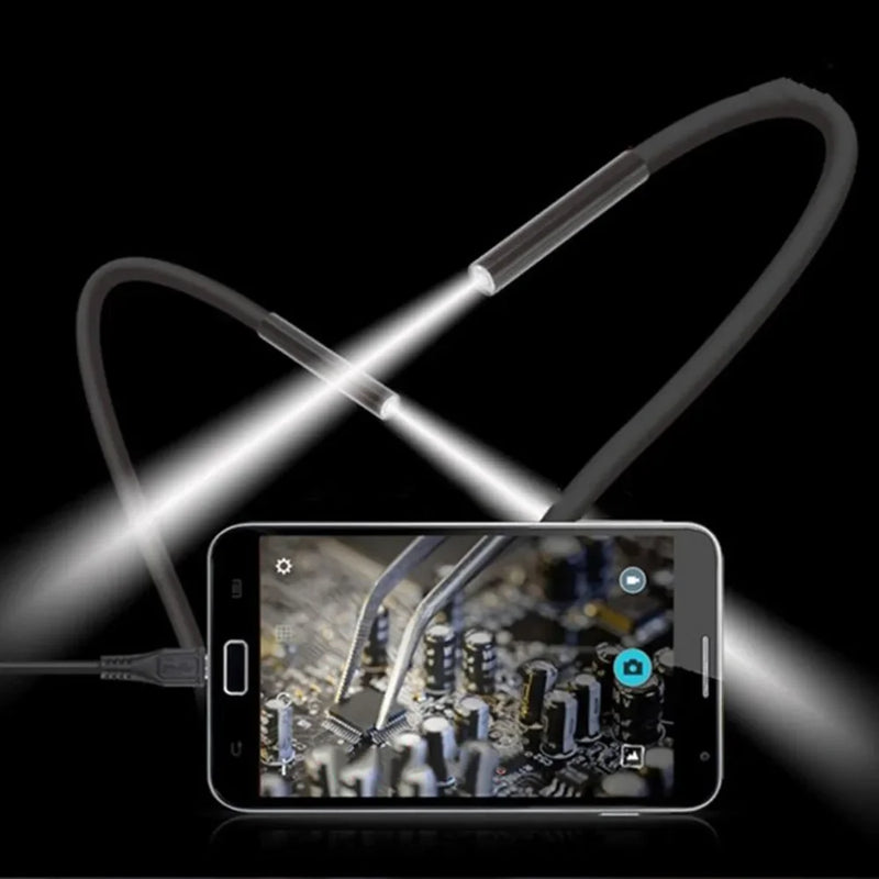 1080P HD Camera USB Android Endoscope Waterproof IP67 Tube Inspection Endoscope Snake Cable 8mm Lens Borescope 8 Leds Light