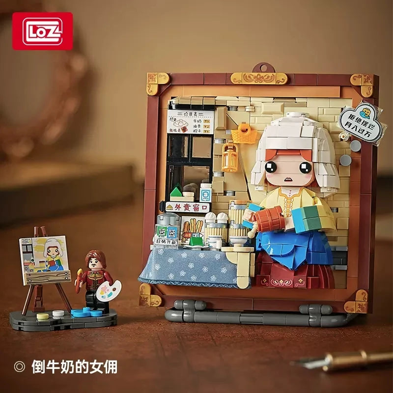 LOZ  Cute Painting Home Decor  building block photo frame  painting assembly blocks model  toys for children  Christmas  gift