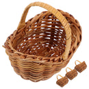 4 Pcs Mini Basket Easter Party Decoration Willow Wedding Ceremony Decorations Rattan Small Woven