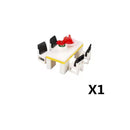 MOC City Building Blocks Accessories Mahjong Machine Plant Sofa Bed Piano Refrigerator Kitchen Toy Brick Florist Bar X009 TV Set