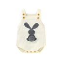 Spring Baby Bodysuits Clothes Cute Rabbit Knitted Newborn Boys Girls Strap Onesie Coveralls 0-18m Infant Easter Clothes Outfits