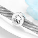 2021 New Arrival Sparkling 925 Sterling Silver Round Clear CZ Clips Beads for Jewelry Making Fit Reflexions Charm Bracelet