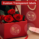 Custom Gold Foil Stickers Wedding nvitation card gift box Personalized Round logo Bridal Party Decoration Hebrew Minor Language