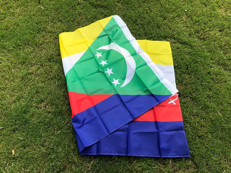 SKY FLAG Comoros flag 90*150cm hanging polyester Union of the Comoros Flag For home Decoration