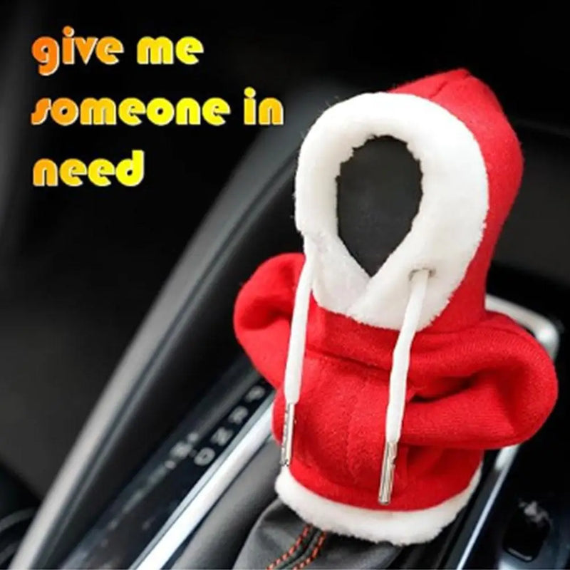 Hoodie Car Gear Shift Cover Christmas Decor Gearshift Hoodie Car Gear Shift Knob Cover Manual Handle Gear Change Lever Cover