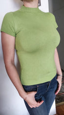 2023 New Casual Knitted Women Tops Women Clothing Blusas Summer Solid Slim Turtleneck Blouse Fashion Chic Korean Clothes 8622