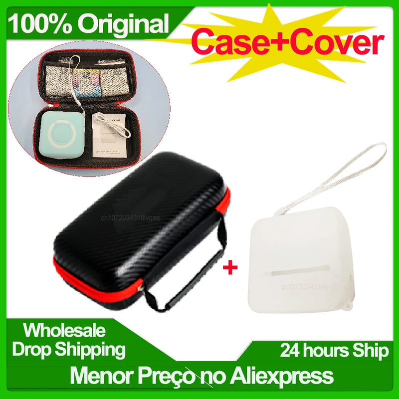 Portable Travel Case and Silica Protective Cover for C15 Mini Thermal Printer