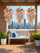 1/2/4pcs Artificial Eucalyptus Silk Flower Vine, UV-Resistant Greenery For Outdoor Hanging, Suitable For Anniversary, Graduation, Wedding, Party, Home, Office, Porch, Garden, Wall Decor In Spring & Summer