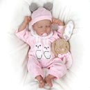 BRASTOY Reborn Painted Reborn Baby Doll Reborn 48cm Girl Thumb Silicone Body Can Take Bath