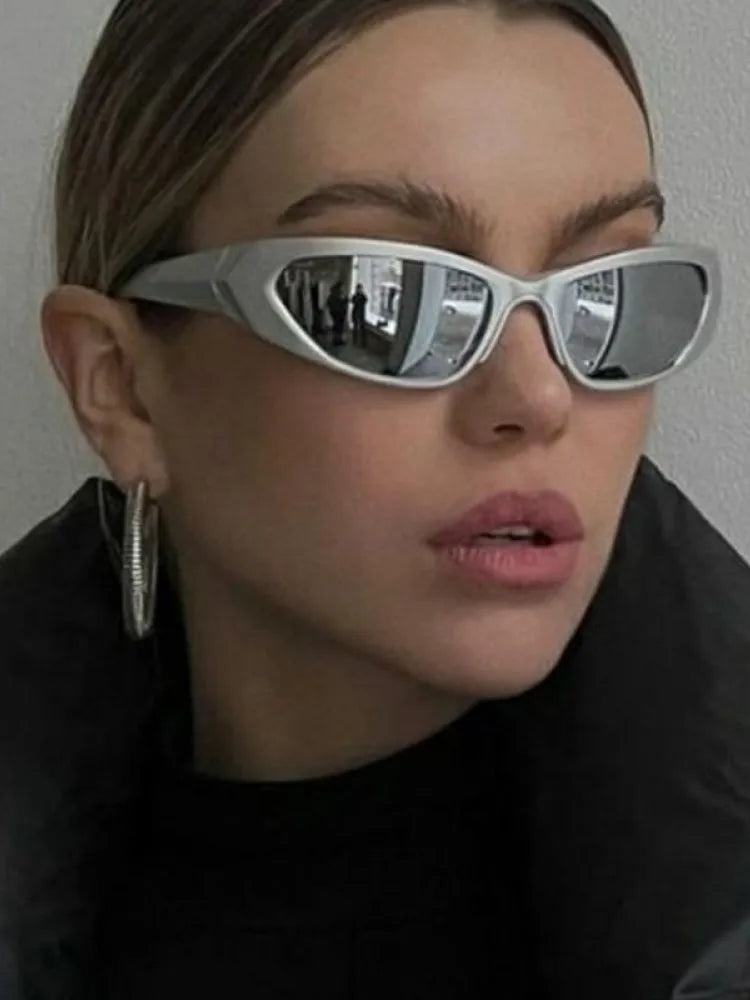 Steampunk Goggle Women Sunglasses Female Men Cyber Punk Sun Glasses Vintage Shades Futuristic Eyewear Lady Rideing Eyeglasses