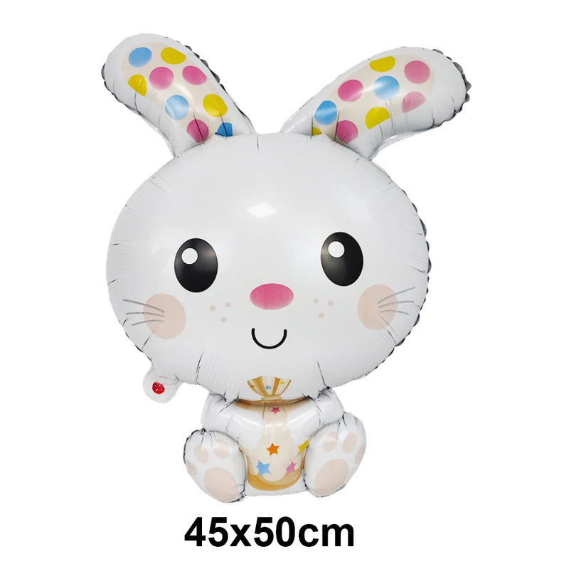 Easter Balloons Large Bunny Egg Foil Balloons Easter Egg Balloon Baby Shower Happy Easter Themed Party Decorations Supplies