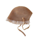 Lace Baby Hat Summer Straw Bow Baby Girl Cap Beach Children Sun Hat Princess Baby Hats and Caps for Kids 1PC