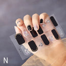 Semi Cured Gel Nails Art Stickers Fashion Solid Color Manicure Decal UV LED Lamp Need Gel Nail Decals Nail Sticker Decoration