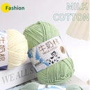 2Pcs Milk Cotton Knitting Yarn Soft Warm Yarn for Hand Knitting Worsted Crochet Threads Wool Line for Handmade