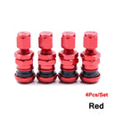 TQQTQQ 4Pcs/Set Car Truck Motorcycle Valve Short Stems Metal Bolt Tire Valve Stem Kit with Dust Cap Car Accessories