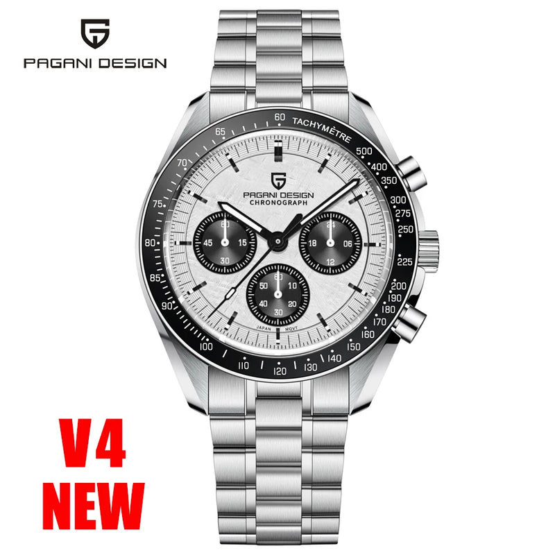 PAGANI DESIGN 2024 New V5 Moon Mens Watches Quartz Watch For Men Chronograph Sapphire Mirror Waterproof Clock Gift Reloj Hombre