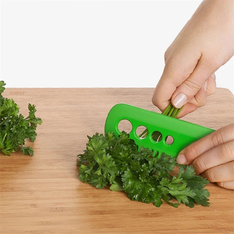 1Pc Vegetable Herb Eliminator Kale Oregano Parsley Cilantro Stripper Looseleaf Comb Household Gadgets Portable Kitchen Tools